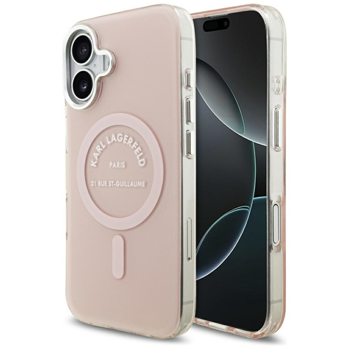Etui Karl Lagerfeld IML Karl RSG Logo    MagSafe do iPhone 17 różowy