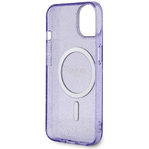 Case Guess GUHMP14SHCMCGU iPhone 14 6.1" purple/purple hardcase Glitter Gold MagSafe Case