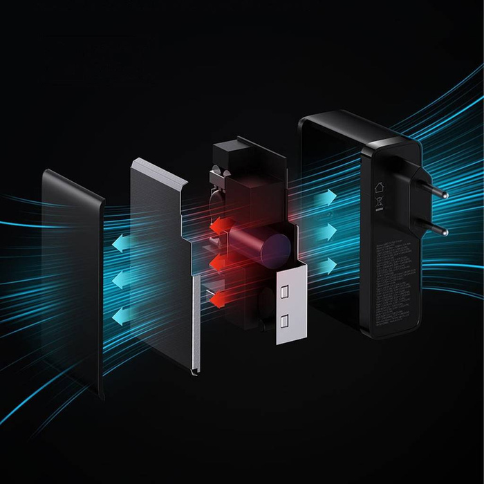 Baseus GaN5 Pro Schnellladegerät 2xUSB-C + USB 140W EU weiß (CCGP100202)