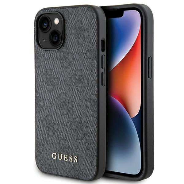 Etui Guess GUHCP15MG4GFGR iPhone 15 Plus 6.7" szary/grey hard case 4G Metal Gold Logo Case