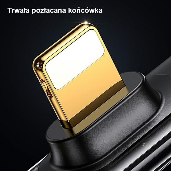 USAMS Kabel úhlový USB-C na Lightning PD 20W rychlonabíjení Iceflake Series 1,2 m černý/černý SJ583USB01 (US-SJ583)