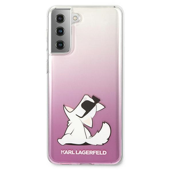 Cover KARL LAGERFELD Samsung Galaxy S21 Plus Choupette Fun KLHCS21MCFNRCPI Rosa Hardcase