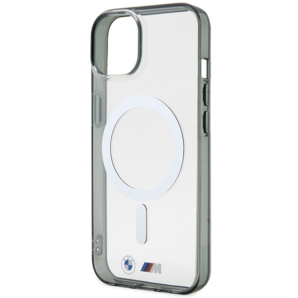 Hülle BMW BMHMP14SHCRS iPhone 14 6.1" transparent hartcase Silberner Ring MagSafe