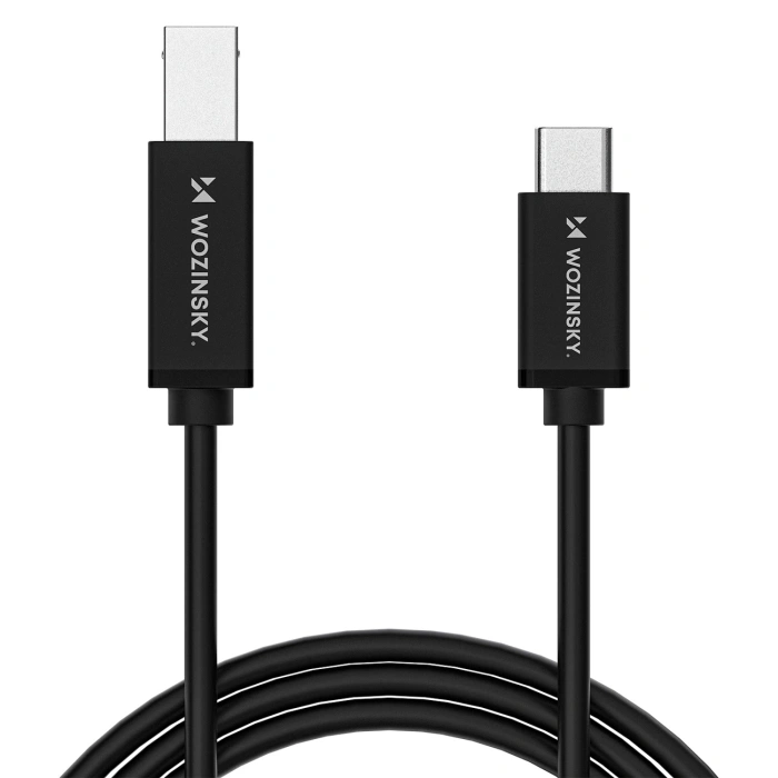 Kabel Wozinsky WKDDY2S USB-B - USB-C 2m - czarny
