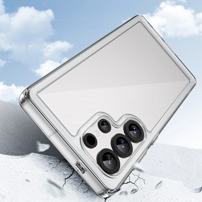 Outer Space Case Silikonhülle mit Gelrahmen für Samsung Galaxy S25 Ultra – transparent