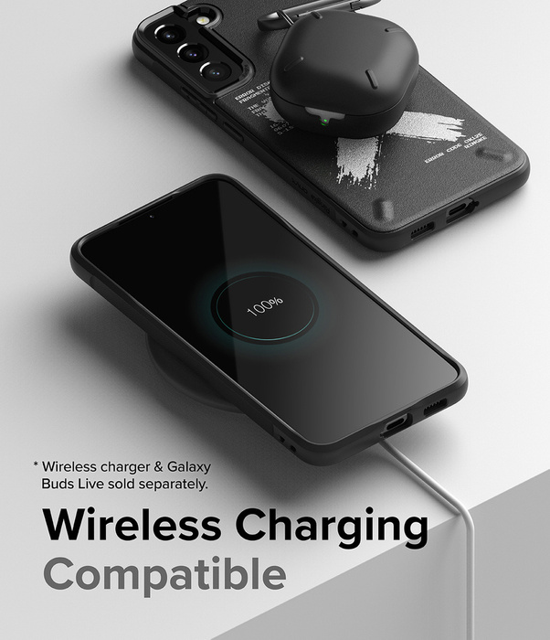 Ringke Onyx Design Cover in TPU resistente per Samsung Galaxy S22 + (S22 Plus) nero (Graffiti) ()