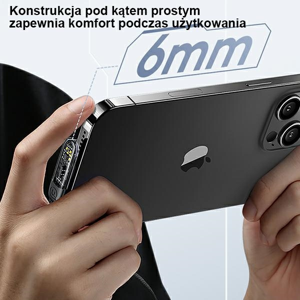 USAMS Kabel úhlový USB-C na USB-C PD 100W rychlonabíjení Iceflake Series 2m černý/černý SJ587USB01 (US-SJ587)