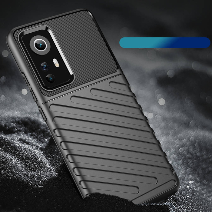 Thunder Case flexibilní pancéřovaný pouzdro kryt Xiaomi 12/12X černý