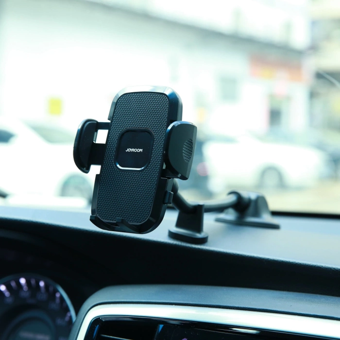 Joyroom mechanical long arm car phone holder for dashboard black (JR-ZS259)