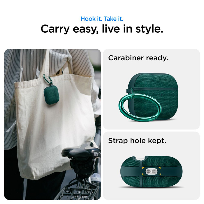 Spigen URBAN FIT Apple AIRPODS PRO 3 VERDE MEDIANOCHE