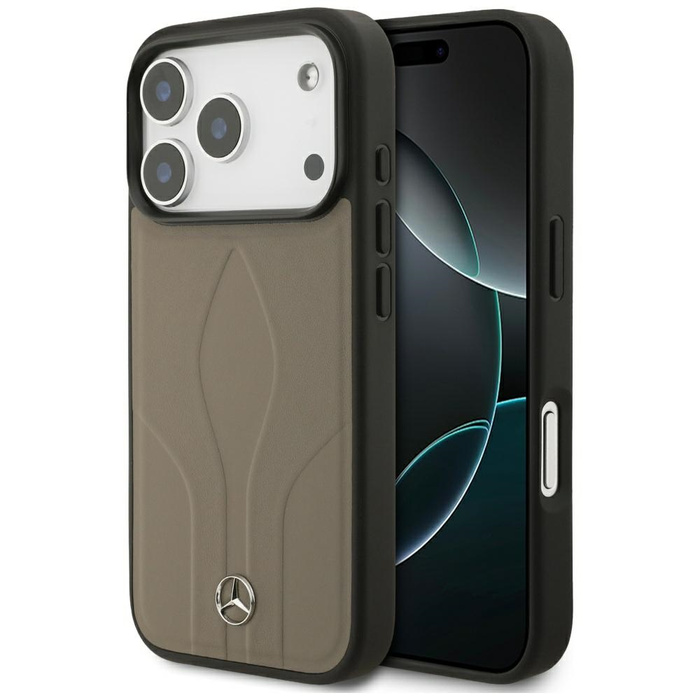 Etui Mercedes Leather The Move MagSafe   do iPhone 17 Pro taupe