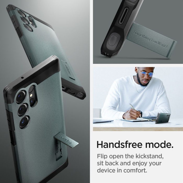 Funda Spigen Tough Armor Samsung Galaxy S24 Ultra Abyss Verde Case