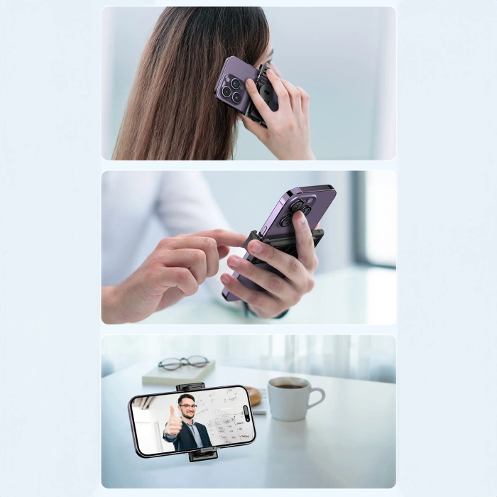 Selfie-Stick WC1Y3S Teleskopstativ 1,3 m mit Telefonhalter – Schwarz