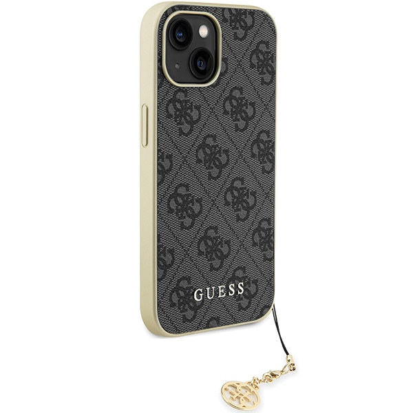 Guess GUHCP15SGF4GGR iPhone 15 6,1" grigio/grigio rigidocase 4G Charms Collection