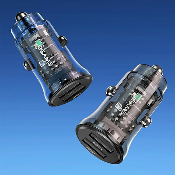 USAMS Charg. sam. C31 3A 2xUSB-A Schnellladegerät blau/blau CC162CC02 (US-CC162)