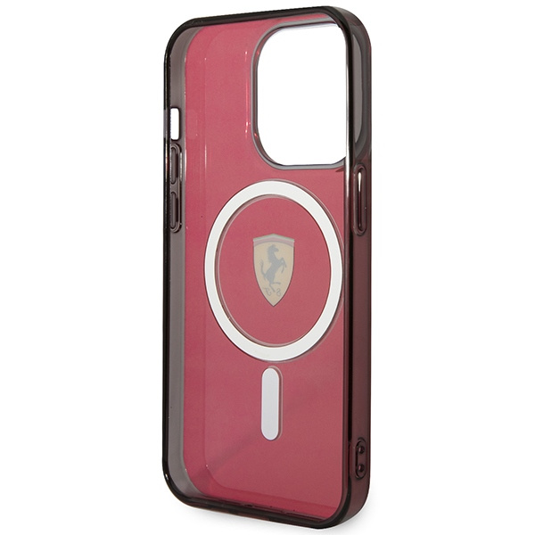 Coque Ferrari FEHMP14LURKR iPhone 14 Pro 6.1" rouge/rouge durcase Translucide MagSafe Case
