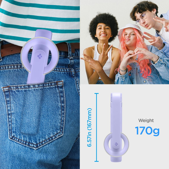 Spigen MagSafe S571W BLUETOOTH SELFIE STICK DREIBEINIG LAVENDEL