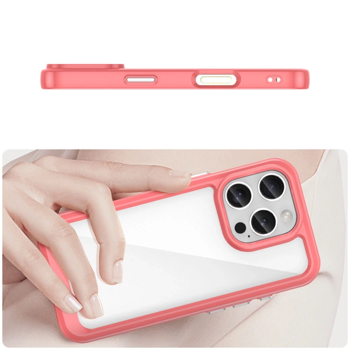 Outer Space Case with Gel Frame for iPhone 16 Pro - Red