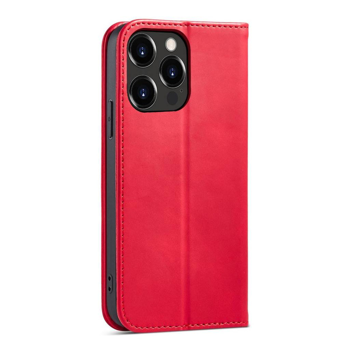 Funda Magnet Fancy Case para iPhone 14 Pro Max flip cover wallet stand rojo