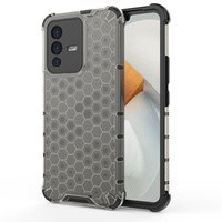 Funda nido de abeja blindada con marco de gel Vivo V23 5G negro