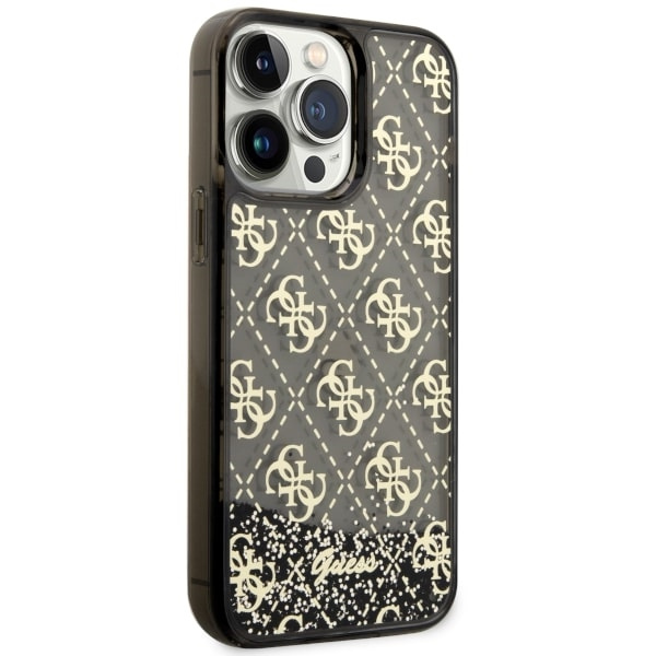 Funda Guess GUHCP14XLC4PSGK iPhone 14 Pro Max 6.7" negro/negro durocase Liquid Glitter 4G Transculent Case