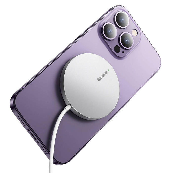 Baseus Simple Mini3 nabíječka indukce 15W stříbrná