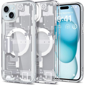 Case Spigen Ultra Hybrid Mag MagSafe iPhone 15 Plus Zero One White Case