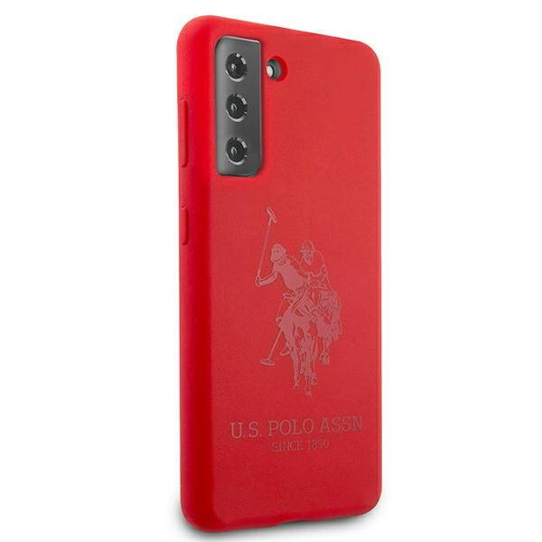  US POLO Samsung Galaxy S21 Silicone On Tone USHCS21SSLHRTRE Funda Roja