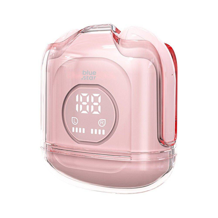 Słuchawki bezprzewodowe douszne Blue Star Transparency Fi22 TWS różowe 