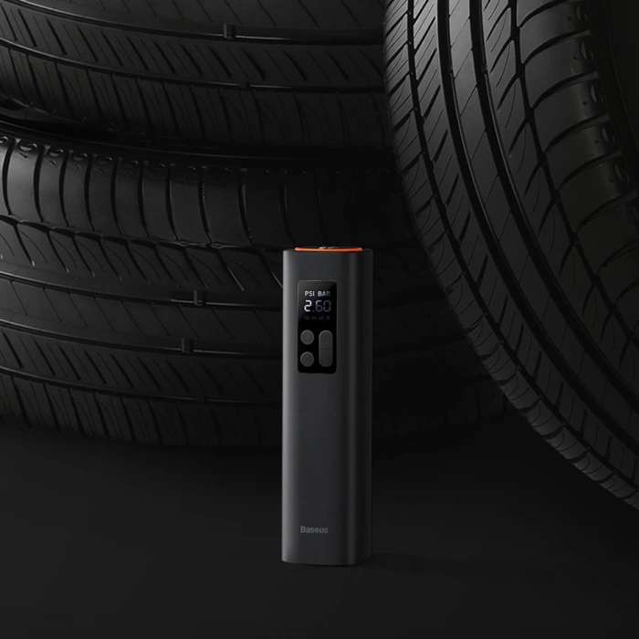 Baseus CRCQ000001 Mini-Reifenkompressor für Zigarettenanzünder – Schwarz