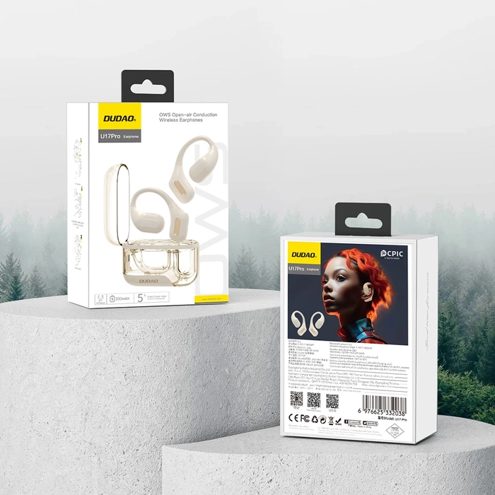 Dudao U17Pro on-ear wireless headphones with Bluetooth 5.3 and ANC - white