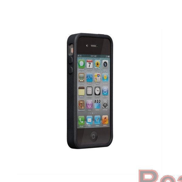 Pouzdro Cover Apple iPhone 4 4S CASE-MATE Safe Skin Smooth Black Silicone