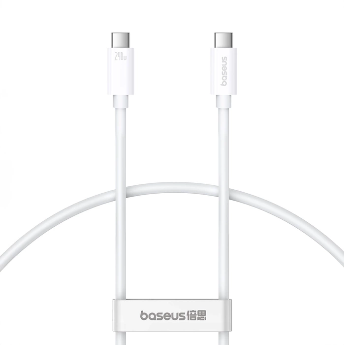 Baseus Superior 2 CB000066 USB-C / USB-C USB4-Kabel 240 W 1,8 m – Weiß