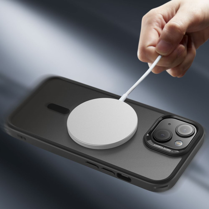 Telefontok Esr Ch Halolock MagSafe iPhone 15 fagyott fekete Case