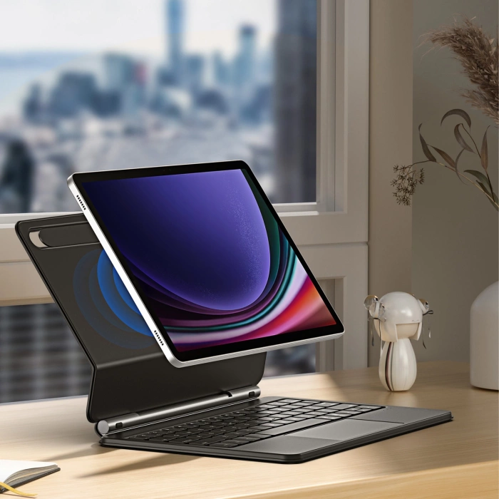 Dux Ducis Keyboard (MK Series) Hülle mit Bluetooth-Tastatur für Samsung Galaxy Tab S9 / S8 / S7 – Schwarz