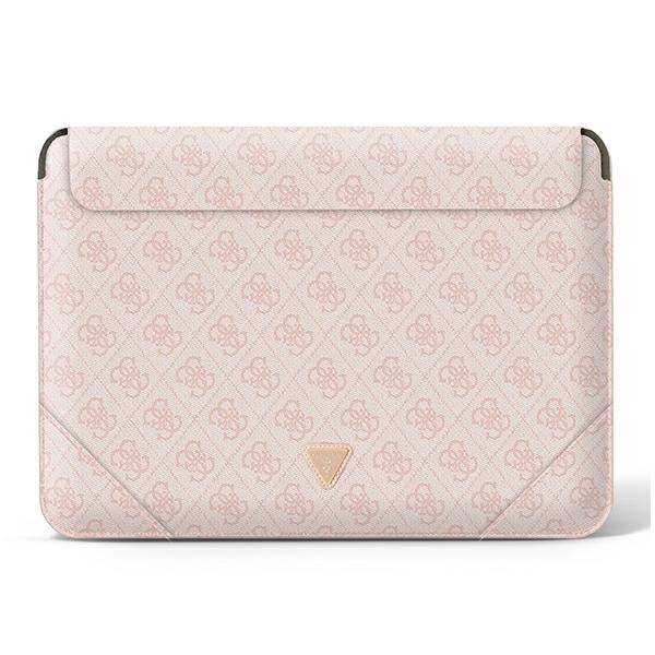 Guess Sleeve GUCS14P4TP 13/14" rosa/rosa 4G Uptown Triangle Logo