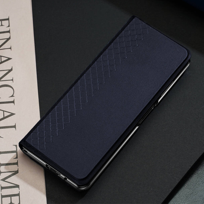 Custodia in pelle Dux Ducis Bril con supporto e portafoglio per Honor Magic VS - blu