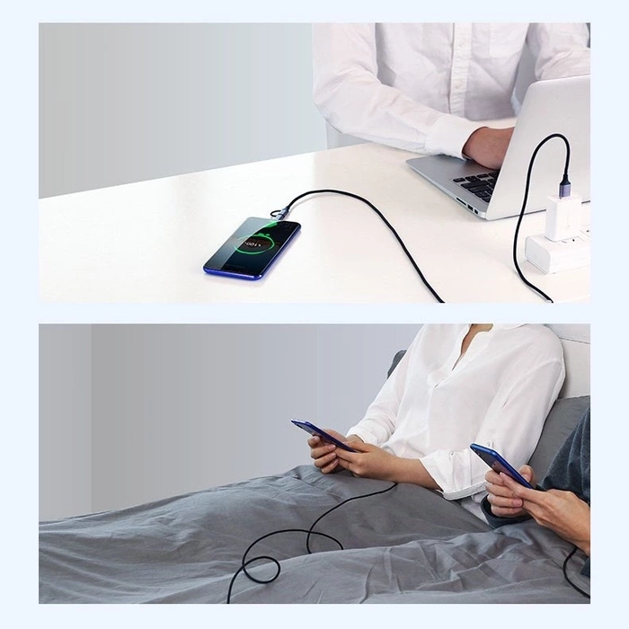 Ugreen Kabel 2in1 USB - Micro USB / USB Type C Kabel 1m 2.4A schwarz (30875)