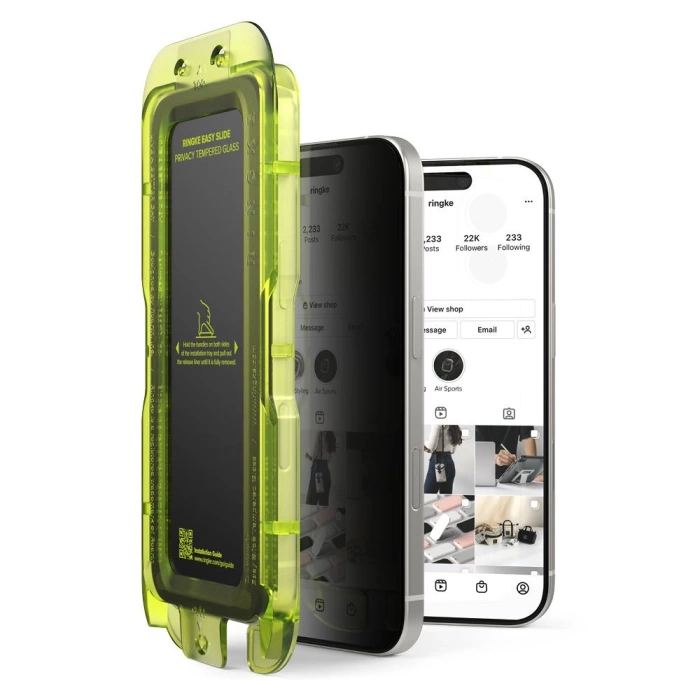 SZKŁO PRYWATYZUJĄCE RINGKE EASY SLIDE 2-PACK IPHONE 17 PRIVACY