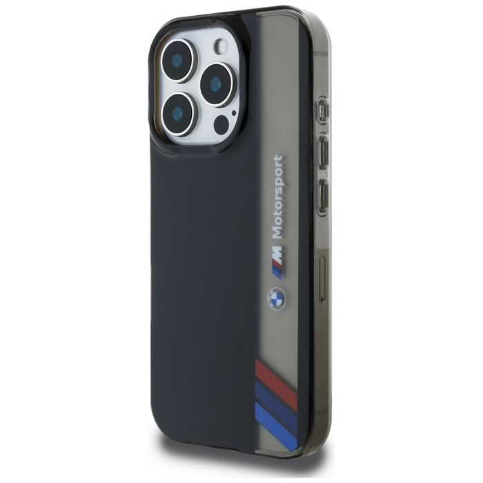 Case BMW Motorsport IML Vertical Stripe for iPhone 16 Pro Max black