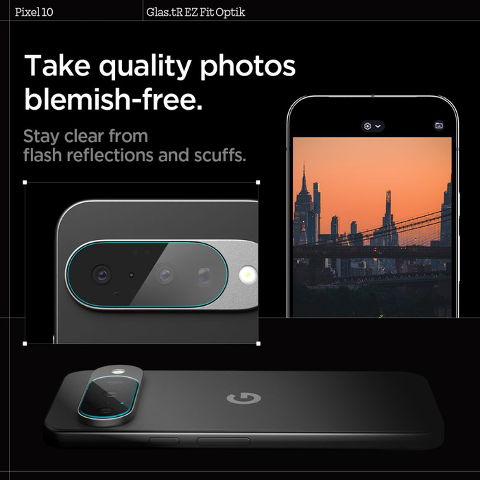 CAMERA PROTECTOR Spigen OPTIK GLAS.TR CAMERA PROTECTOR 2-PACK GOOGLE PIXEL 10 CRYSTAL CLEAR