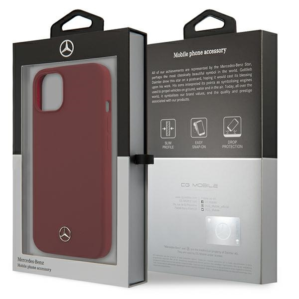 Coque MERCEDES Apple iPhone 13 Mini Silicone Line Red Hardcase
