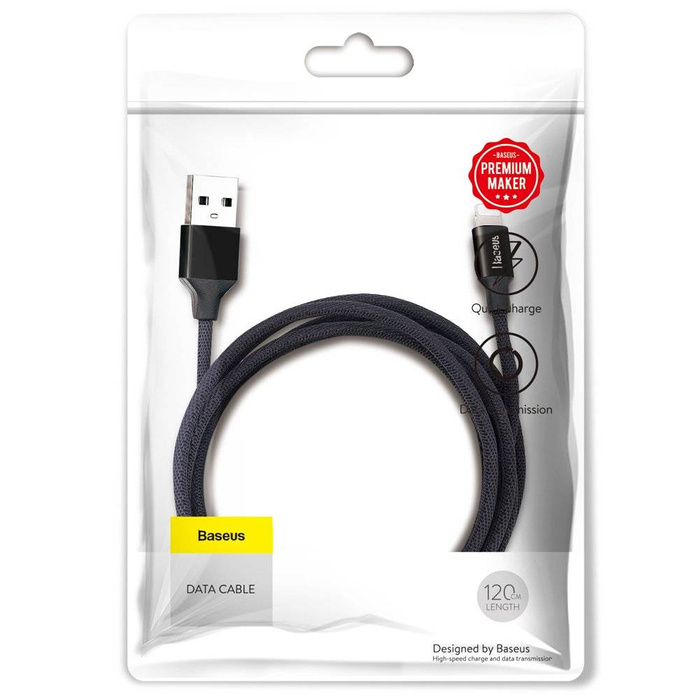 Baseus Yiven USB / Lightning Cable with Material Braid 1,2M black (CALYW-01)