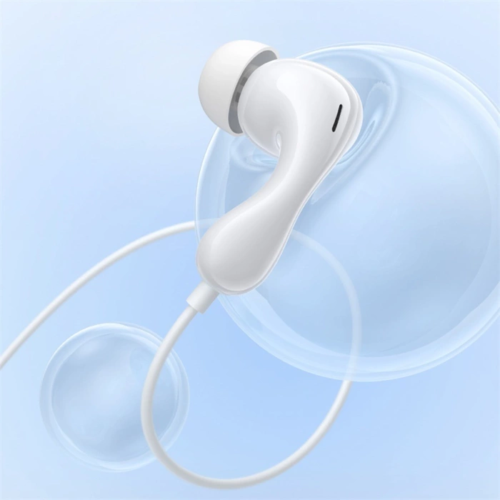 Słuchawki Baseus Encok CZ20 dokanałowe przewodowe USB-C - białe