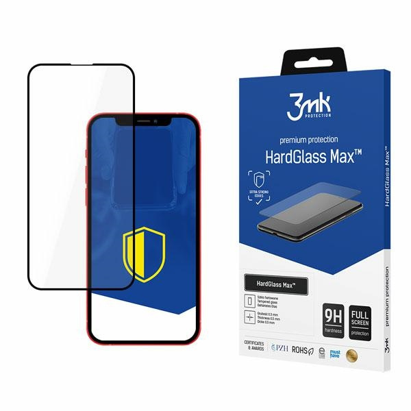 3MK Verre trempé Apple iPhone 13 Pro Max FullScreen Black HardGlass Max
