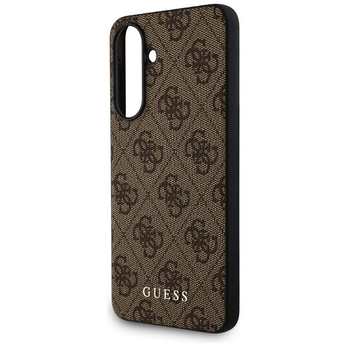 Etui Guess 4G Metal Gold Logo do Samsung Galaxy A36 brązowy
