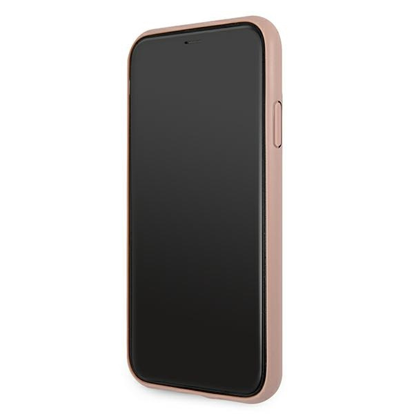 Coque GUESS Apple iPhone 11 4G Big Metal Logo Pink Hardcase CASE