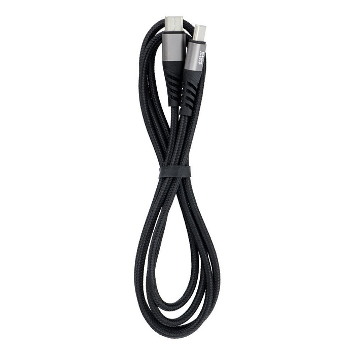 Kabel USB C do USB C Blue Star 3A 60W PD QC4.0 z oplotem 1,2 m TFK-DC-003 czarny 