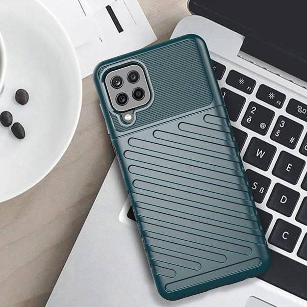 Thunder Case flexibilní pancéřovaný pouzdro kryt Samsung Galaxy A22 4G modrý