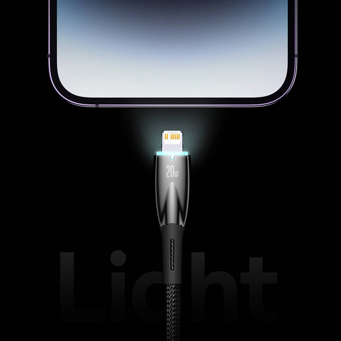 Baseus Glimmer Series kabel pro rychlé nabíjení USB-A - USB-C 100W 480Mbps 2m černá